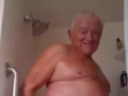 Cute Grampa In The Shower