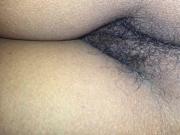 wife&#039;s hairy ass&amp;pussy close-up