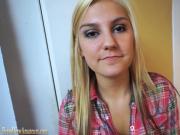 Amateur blonde on a casting couch fucked hardcore