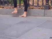 Candid feet walk bys in slo mo compilation