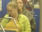 Young bbw on the train