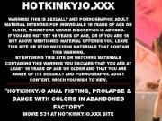 Hotkinkyjo anal fisting, prolapse & dance with colors in public