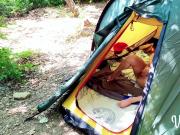 Brunette Fingering Pussy and Cum Hard Outside - Hidden Camer