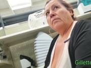 Candid creep on bbw granny wife