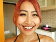 Kinky amateur Asian teen Fang blowjob and sex on camera