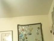 Chubby girl toying ass and sucking on toy