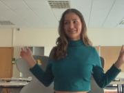 German Teen Mary 18yo first time porno introduction tits