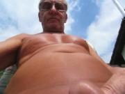play with my floppy cock in the garden