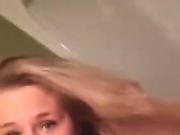 Amateur - Hot Teen Blond Mast in Shower on Webcam