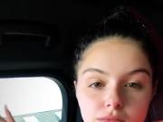 Ariel Winter - open shirt cleavage in car