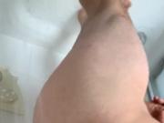 Shower ass water dripping tease