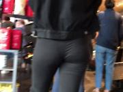 vpl tight spandex in starbucks