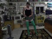Kevinstockings, out of one outfit, into another