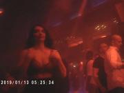 2 busty chicks dancing again together