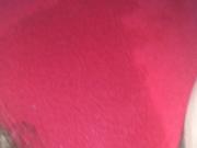 Wifes soaked red panties