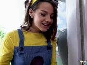 Naughty teen tricked then treated with a hard pounding