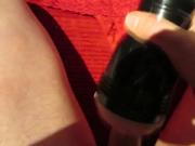 Cum over Hanky Panky thong