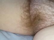 close up of my bbw wifes real natural hairy bush