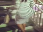 Big black ass on the stairs