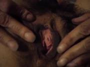 Hairy pussy fingering