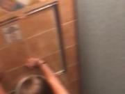 Young couple caught fucking in the toilet