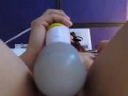 My Asian Date Vibing Her Pussy with Panties on Her Face