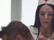 Deeper. Sexy nurse Angela White takes care of patient Manuel