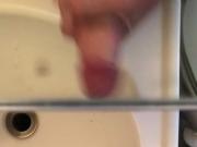 Cock jerk in mirror