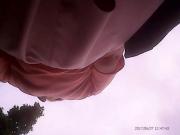 Upskirt on street! Amateur hidden cam!