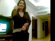 gorgeous young arab girl dancing and showing her assets