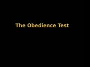 Slave's obedience Test