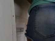 Sexy mature in booty jean shorts