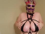 whore Lateshay mardi gra mask outfit