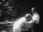 Stunning Bitch Has Fun in the Forest 1930s Vintage
