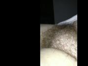 close up of the wifes tired round hairy pussy mound