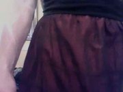 frilly dress stockings and panties at home