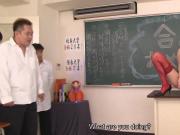 Celebrating by fucking the naughty teacher anally
