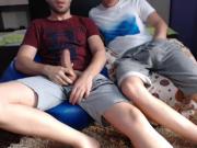 2 Cute men's with big dicks