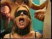 Blindfold bukkake slave part2