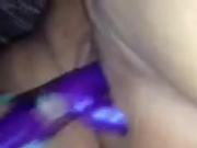 squirting on her vibrator