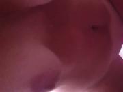 British milf masturbating and hubby&#039;s slow mo cum shot