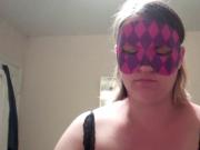 Milf in mask gets facial