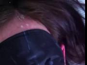 Blindfolded girlfriend gets cum blasted