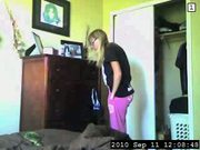 Cute Blond with great ass getting dressed