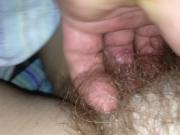 rubbing her hairy pussy in the morning!!