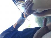 Banging a friend outside