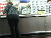 Red Head Fat Bottom Gilf in grey slacks part 2 of 2