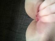 chubby girl rubs and cums selfshot