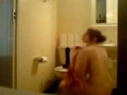 Horny chick riding big black dildo