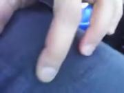 Guy blows me in the car spills the cum and licks it up